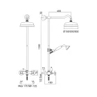 VIntage Messing Douchegarnituur met Doucheglijstang, Made in Italy - Katerina Viadurini