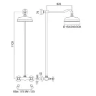 Klassieke stijl handgemaakte messing douchegroep - Miriano Viadurini