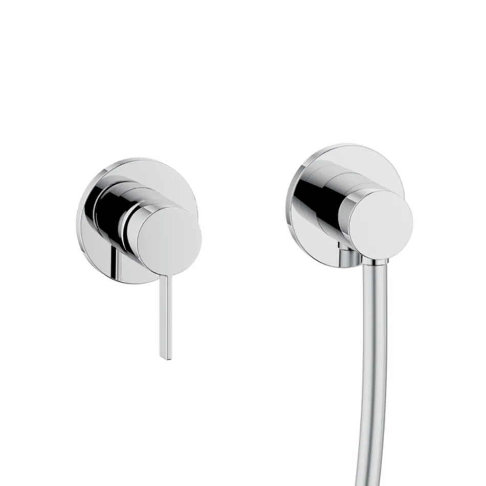 Douchegroep Douchekop en Glijrail Rond of Vierkant Rozet - Erkole Viadurini