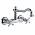 Klassieke stijlgroep voor wandkeukenwastafel in messing Made in Italy - Limo Viadurini