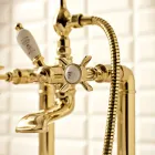 Vintage design messing staande badkuip groep Made in Italy - Katerina Viadurini