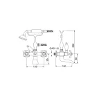 Vintage design badkuip van messing, gemaakt in Italië - Klarisa Viadurini