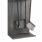 Set van 4 zwarte stalen gereedschappen voor de open haard Made in Italy - Rachel Viadurini