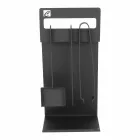 Set ontwerptools voor open haard in zwart staal gemaakt in Italië - Ostro Viadurini