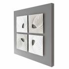 Wit en grijs modern design decoratieve muurinstallatie - bazig Viadurini