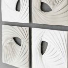 Wit en grijs modern design decoratieve muurinstallatie - bazig Viadurini