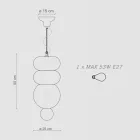 Lamp met 3 elementen in keramiek in verschillende vormen Made in Italy - Bumbum Viadurini