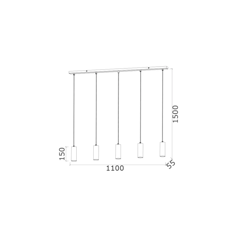 5 Hanglamp van metaal Made in Italy - Read Viadurini