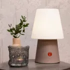 Oplaadbare LED-lamp in gekleurd plastic voor binnen of buiten - Fungostar Viadurini