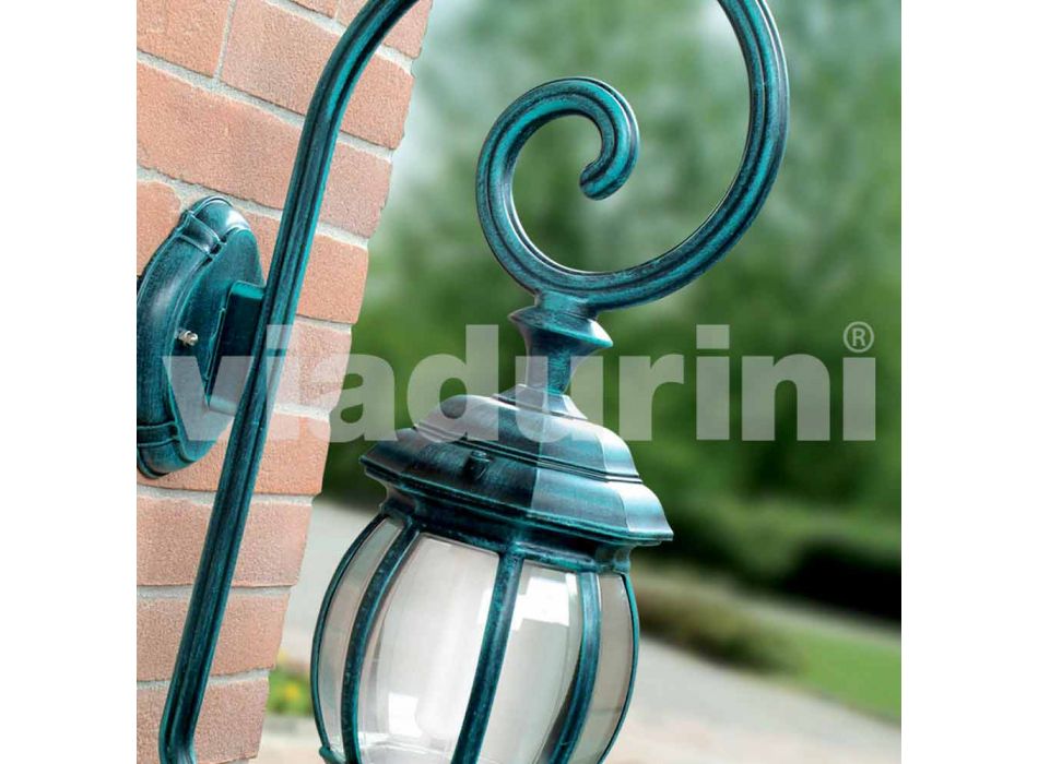 Wandlamp buiten van gegoten aluminium gemaakt in Italië, Anika Viadurini