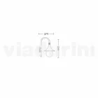 Witte aluminium wandlamp gemaakt in Italië, Anusca Viadurini