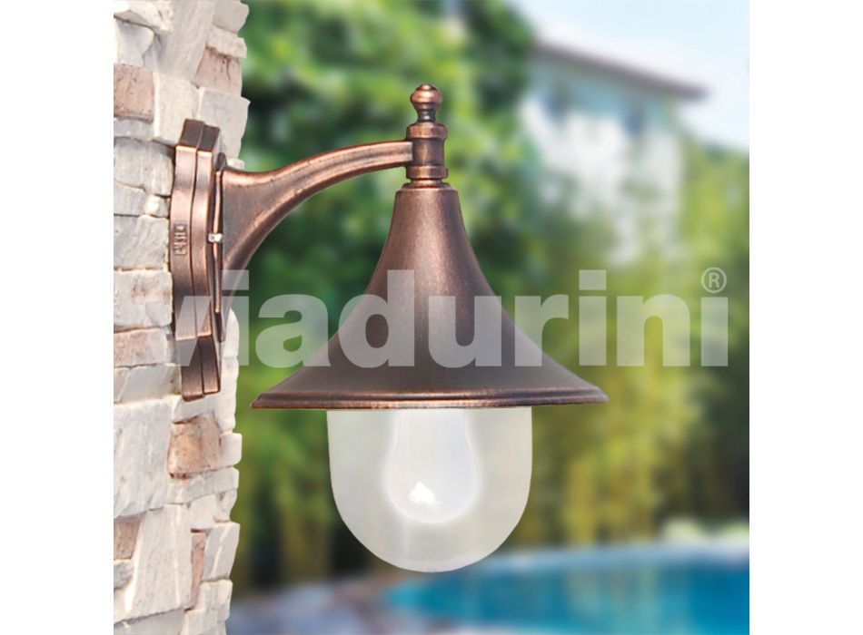 Tuinwandlamp van gegoten aluminium gemaakt in Italië, Anusca Viadurini