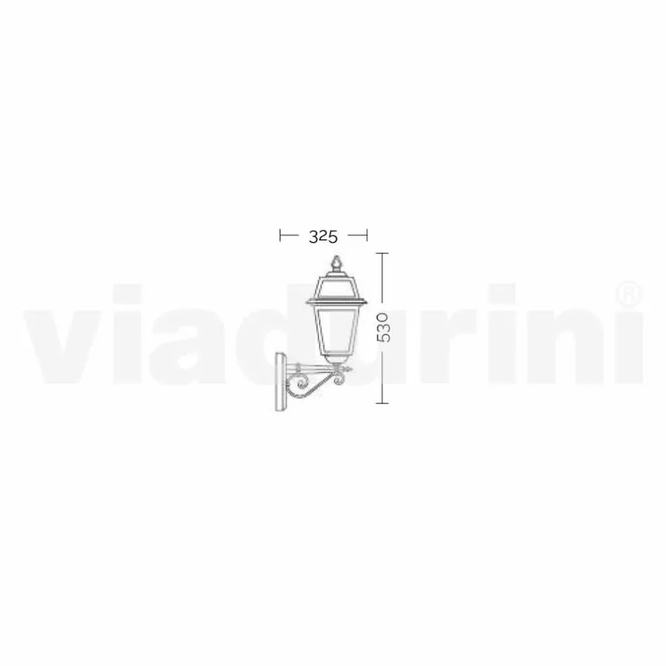 Kristel, een aluminium tuinwandlamp gemaakt in Italië Viadurini