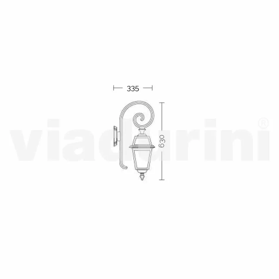 Kristel, een aluminium tuinwandlamp gemaakt in Italië Viadurini