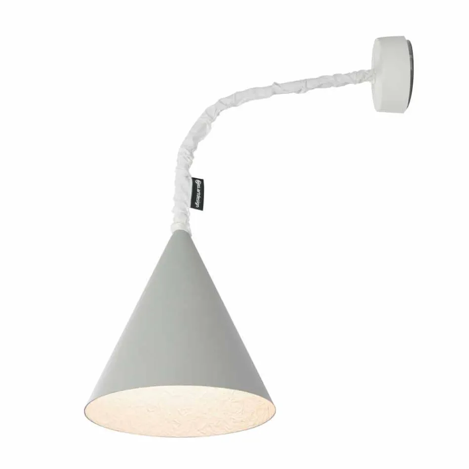 Design wandlamp In-es.artdesign Jazz Cement geverfd Viadurini