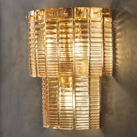 Moderne wandlamp in luxe handgemaakt glas gemaakt in Italië - Valadier Viadurini