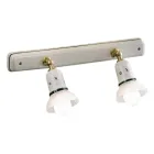 Wandlamp 2 of 3 Spots Messing en Handbeschilderd Keramiek - Savona Viadurini