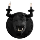 Wandlamp met 2 lampjes in keramisch design in de vorm van een stier - Marrena Viadurini