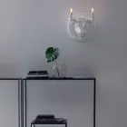Wandlamp met 2 lampjes in keramisch design in de vorm van een stier - Marrena Viadurini