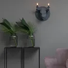 Wandlamp met 2 lampjes in keramisch design in de vorm van een stier - Marrena Viadurini