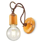 Industriële ambachtelijke wandlamp van ijzer en keramiek - Vintage Viadurini