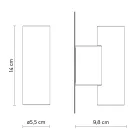 Design buitenwandlamp in wit of zwart aluminium - Leopida Viadurini