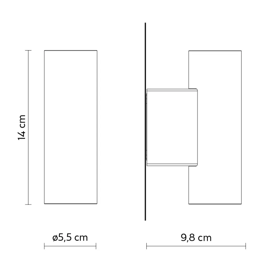 Design buitenwandlamp in wit of zwart aluminium - Leopida Viadurini