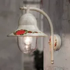 Buitenwandlamp in handbeschilderd wit aluminium - Imperia Viadurini