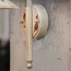 Buitenwandlamp in handbeschilderd wit aluminium - Imperia Viadurini