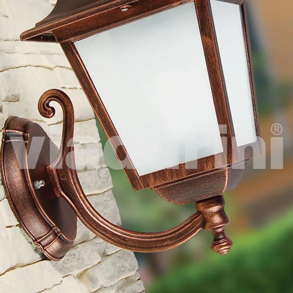 Aluminium tuinwandlamp geproduceerd in Italië, Aquilina Viadurini