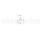 Aluminium tuinwandlamp geproduceerd in Italië, Aquilina Viadurini