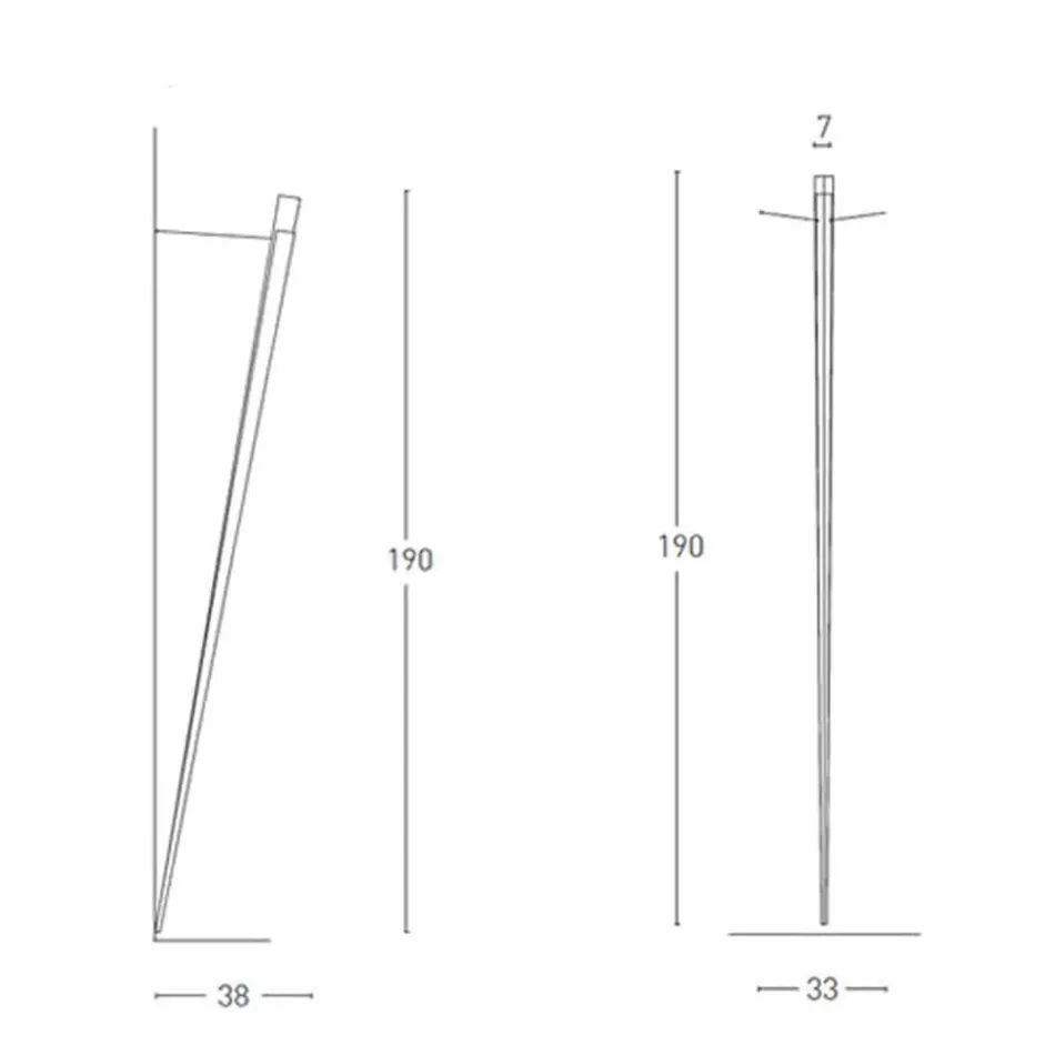 Dimbare metalen wandlamp met geïntegreerde LED Made in Italy - Celine Viadurini