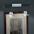 Landelijk met de hand gedecoreerde ambachtelijke keramische wandlamp - Rome Viadurini