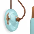 Wandlamp gemaakt van keramiek en ijzer roest Desiree Ferroluce Viadurini