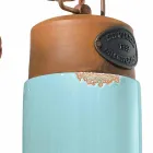 Wandlamp gemaakt van keramiek en ijzer roest Desiree Ferroluce Viadurini