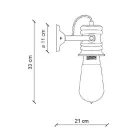 Wandlamp van ijzer en industrieel handgemaakt keramiek - Urban Viadurini
