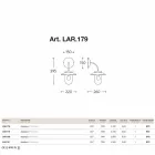 Wandlamp La Traviata koper, glas, antiek messing Viadurini