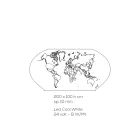 Planisphere wandlamp in lasergegraveerd acrylkristal - Rihanna Viadurini