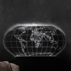 Planisphere wandlamp in lasergegraveerd acrylkristal - Rihanna Viadurini