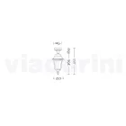 Aluminium tuinplafondlamp gemaakt in Italië, Aquilina Viadurini