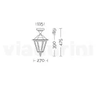 Tuinplafondlamp in glas en 5 aluminium afwerkingen - Pinako Viadurini