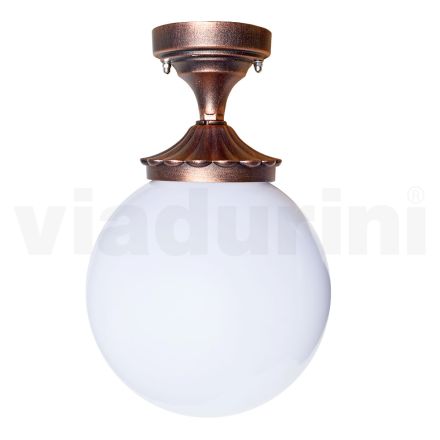 Plafondlamp in acryl en zwart aluminium Made in Italy - Trovanero Viadurini