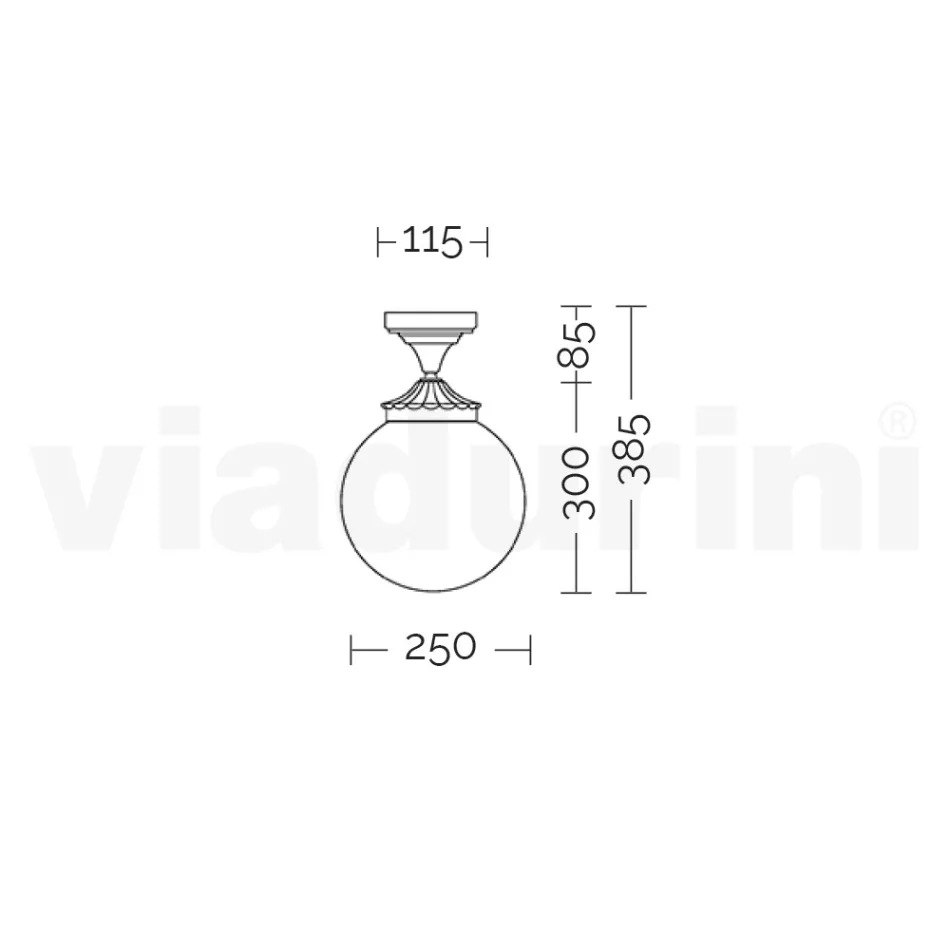 Plafondlamp in aluminium en opaal acryl Made in Italy - Trovaantracite Viadurini