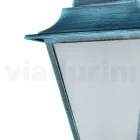 Buitenplafondlamp in aluminium en gezandstraald glas - Alchemist Viadurini