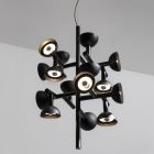 Hanglamp 16 Lichts Design in Wit of Zwart -Celio Aluminium Viadurini