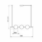 Hanglamp 3 lampen in messing en glas 2 afwerkingen - Alma van Il Fanale Viadurini