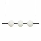 Hanglamp 3 lampen in messing en glas 2 afwerkingen - Alma van Il Fanale Viadurini