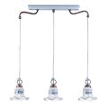 Hanglamp 3 Lichts Vintage Handgemaakt Ijzer en Keramiek - Chieti