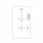 5-lichts hanglamp in natuurlijk messing en glas - Molecola van Il Fanale Viadurini