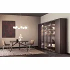 Hanglamp 8 lichts in natuurlijk messing en glas - Molecola van Il Fanale Viadurini